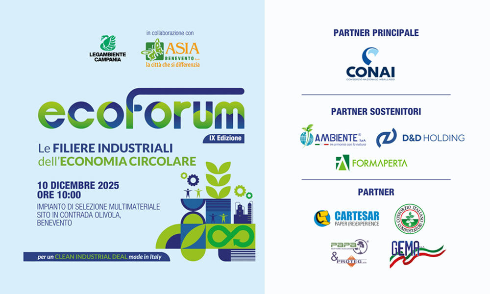 Ecoforum & Comuni Ricicloni in Campania: Ambiente S.p.A. e Legambiente Campania quale solida partnership per la diffusione delle corrette pratiche ambientali